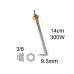 Метален нагревател ново поколение 300W 3/8" 140мм/ 000014